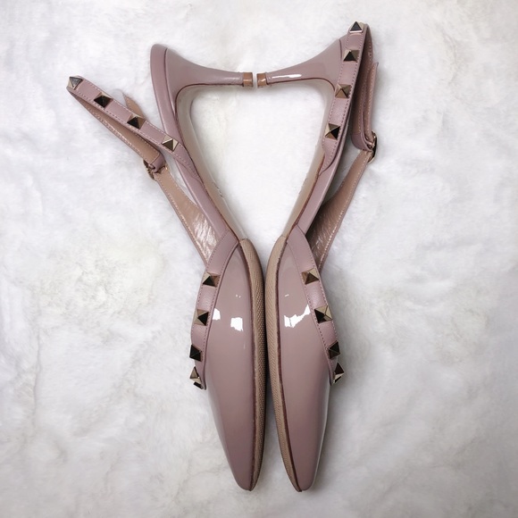 ❤️SOLD❤️Valentino rockstud slingback nude 39 - Picture 3 of 10